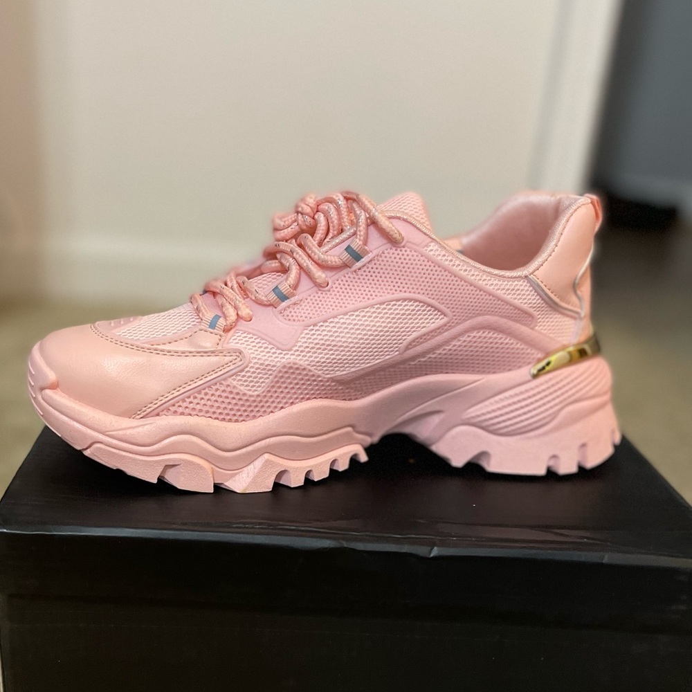 Mesh Platform Sneakers PINK Sz 10